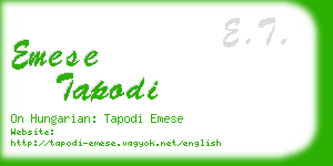 emese tapodi business card